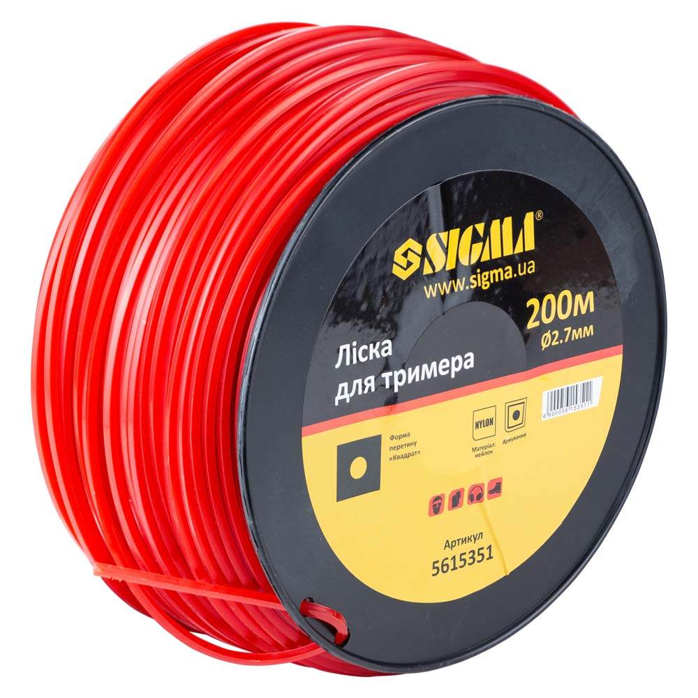 leska-sigma-dlia-trimmera-armirovannyi-kvadrat-2-7mm-200m-katushka-5615351
