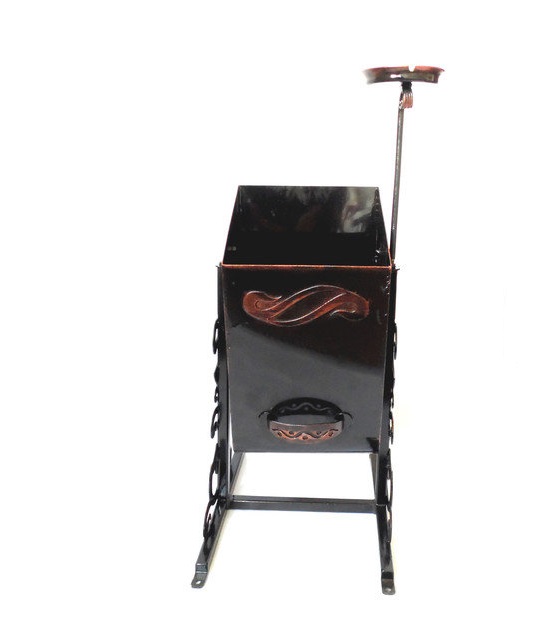 urna-elit-kovka-z-popilnichkoiu-chornii-r003