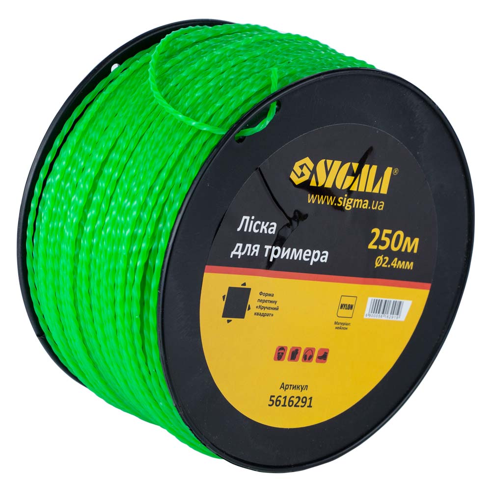 leska-sigma-dlia-trimmera-kruchenyi-kvadrat-2-4mm-250m-katushka-5616291