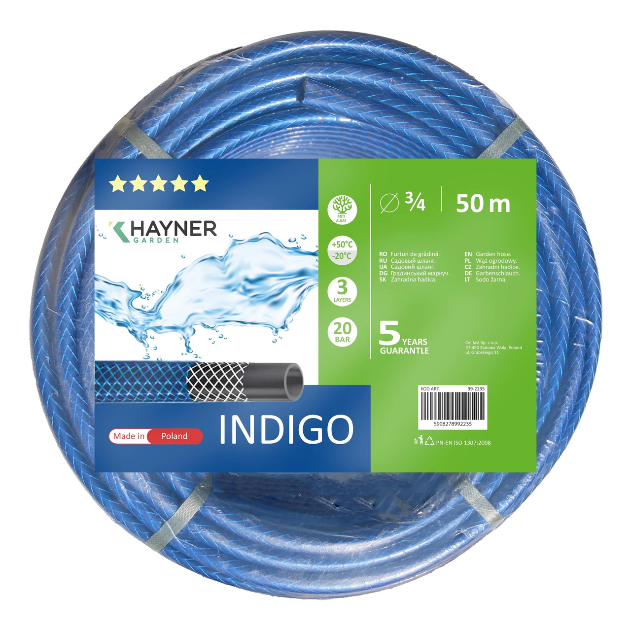 shlang-dlia-poliva-khayner-garden-indigo-3-4-50-m-sinii-2634313493