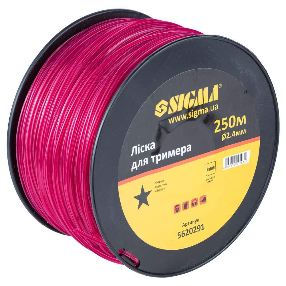 leska-sigma-dlia-trimmera-zvezda-2-4mm-250m-katushka-5620291