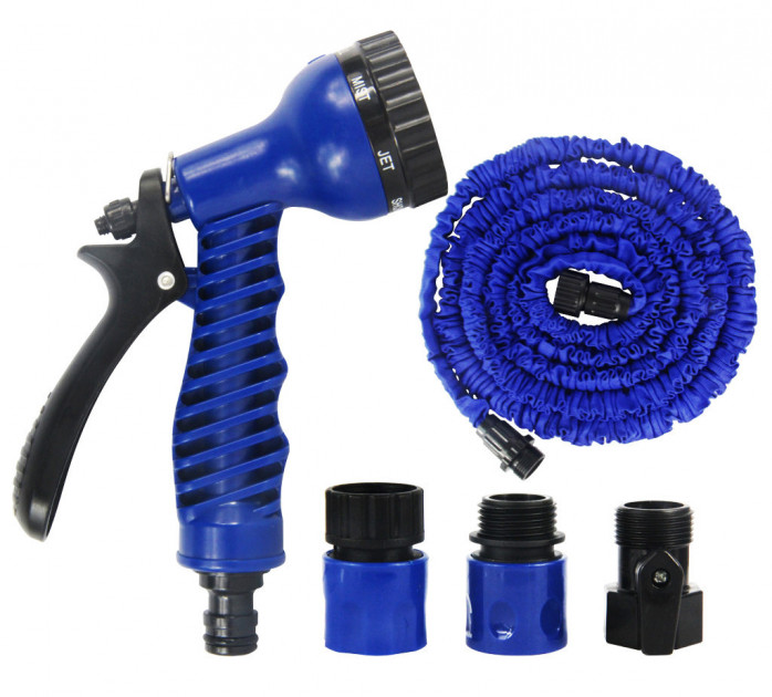 usilennyi-shlang-dlia-poliva-x-hose-60-m-s-raspylitelem-magic-hose-sinii